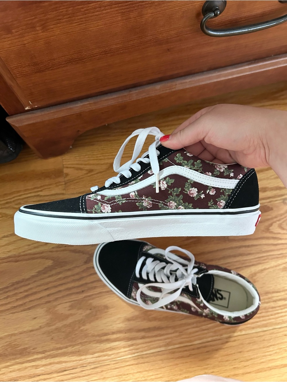 Vans Unisex Old Skool Shoes Wallflower Floral Bitter Chocolate 8 US Men / 9.5 US - Picture 6 of 7